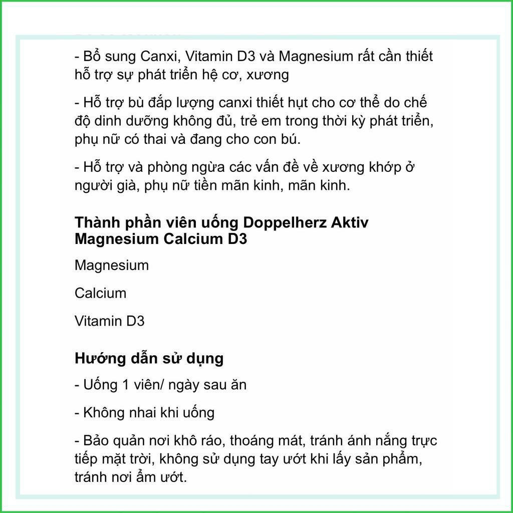Sản phẩm Viên uống Magnesium + calcium+ D3 hàng Đức | Thế Giới Skin Care