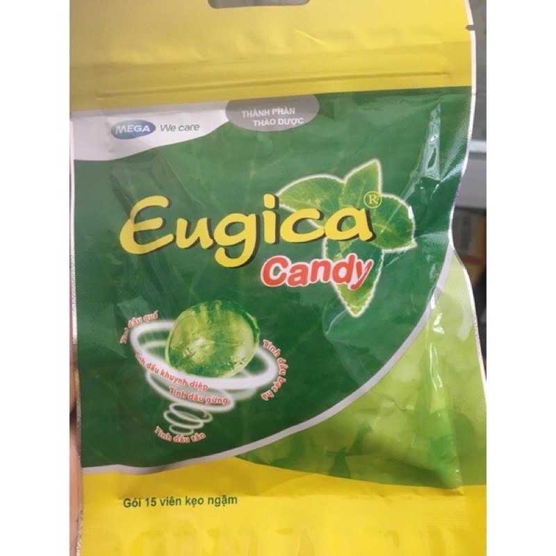 Kẹo ngậm ho thảo dược EUGICA CANDY [Túi 15 viên] - thương hiệu từ Thái Lan