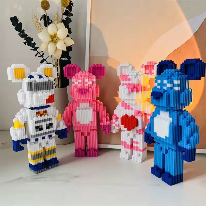 Lego Bearbrick, Lego Kaws Đồ Chơi Lắp Ráp Mô Hình Gấu Bearbrick Cỡ Lớn 20cm annhienstore