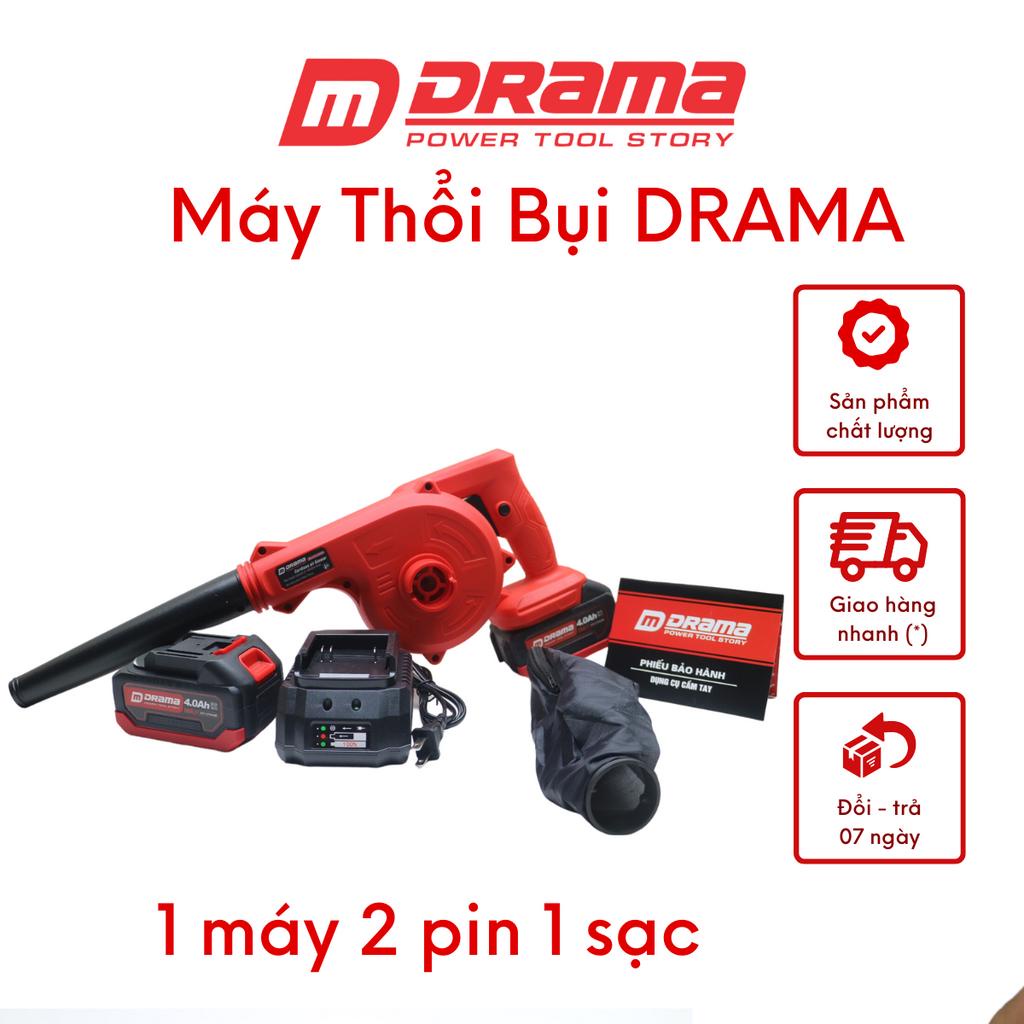 Máy Thổi Bụi dùng pin DRAMA Đỏ 1 máy 2 pin 1 sạc dung lượng cao
