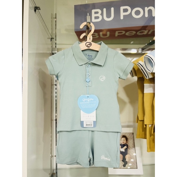 Bộ quần áo áo cộc tay BU Ponie dành cho bé trai bé gái cao cấp