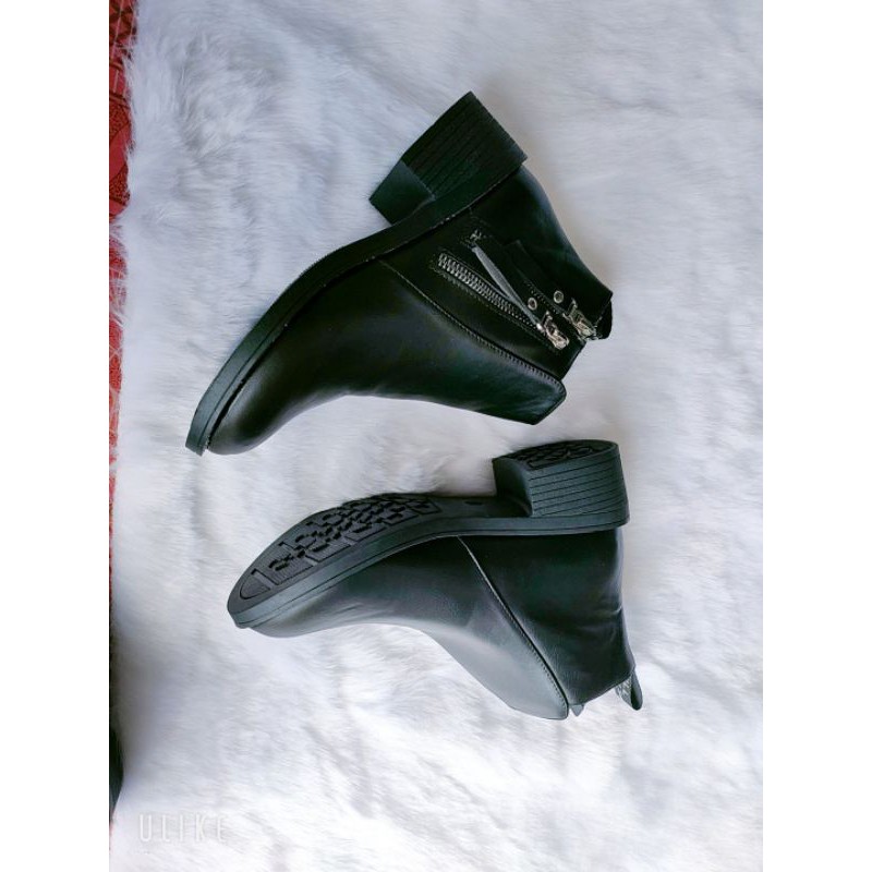 Giày bốt ❤Freeship❤Giày boot cổ thấp gót vuông chuẩn QC full hộp | BigBuy360 - bigbuy360.vn