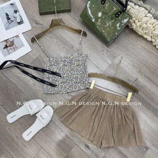 Set Dập li đùi Áo dây bo chun