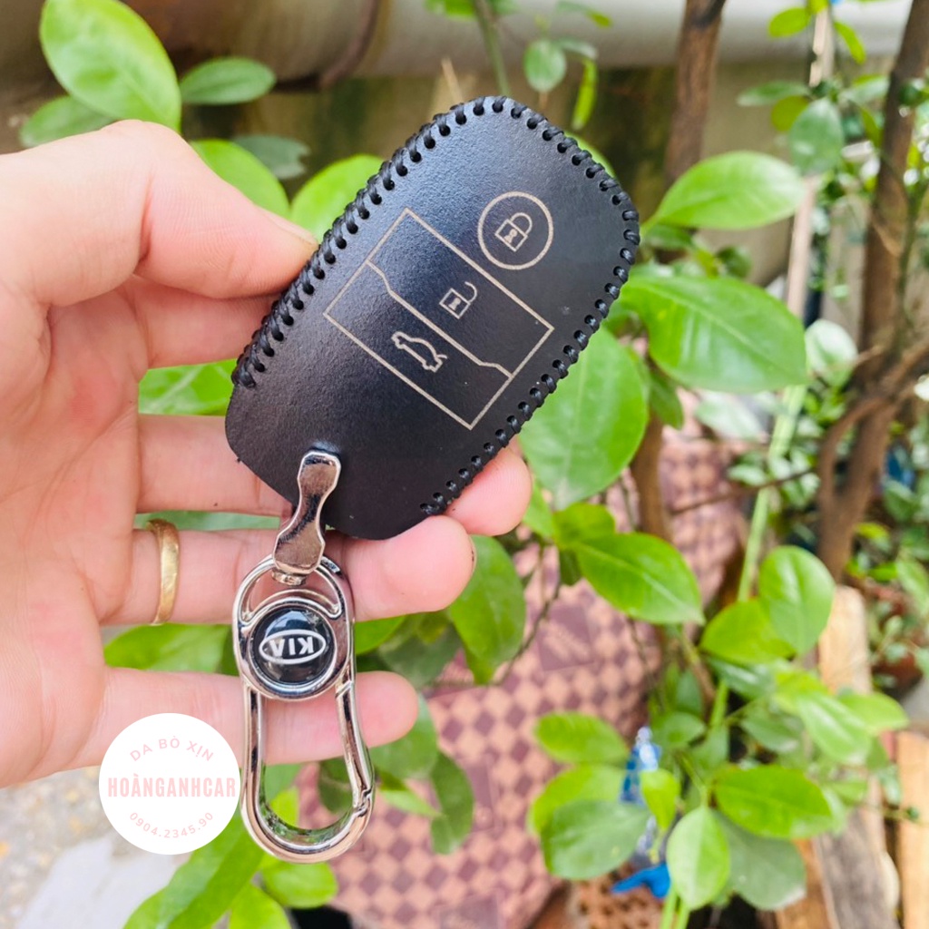 Bao da móc khoá bọc ốp chìa khoá Smartkey KIA CERATO, K3 , SELTOS, Moning, Soluto, Rondo, Sorento nhiều màu