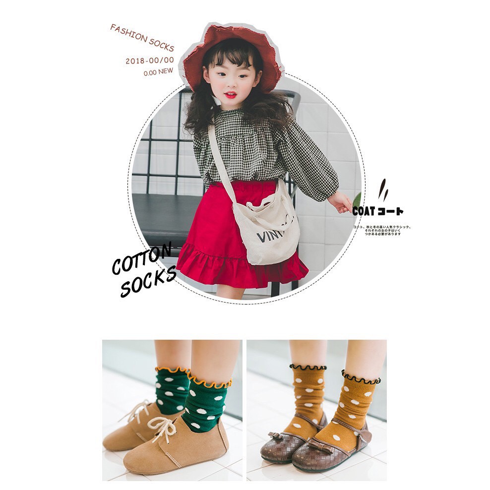 Set 4 đôi Tất đùi gối phong cách Hàn Quốc cho bé yêu freesize cho bé 0-9 tuổi