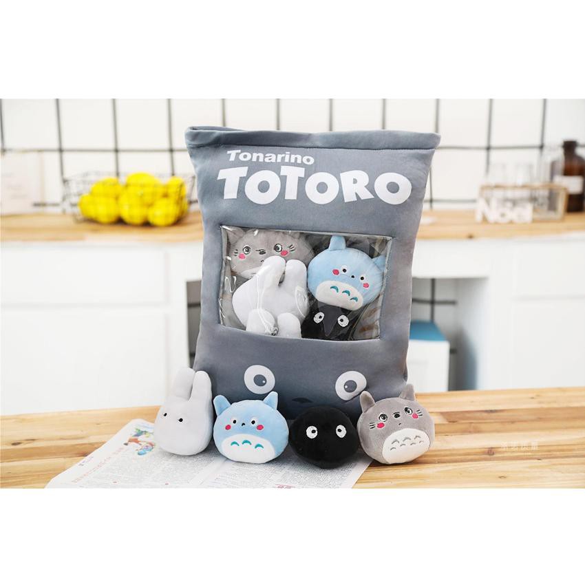 Túi Gối mochi Totoro Ghibli in hình anime chibi quà tặng xinh xắn dễ thương