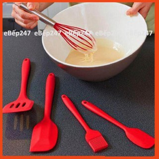 [Siêu rẻ+Freeship] Bộ dụng cụ làm bánh 5 món chất liệu silicone cao cấp - eBếp247