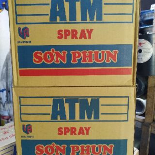 Sơn phun ATM màu A210 đen thùng 12 lon