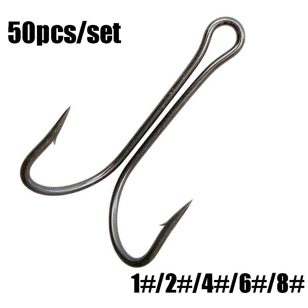 Móc Câu Cá Kép Bằng Thép Carbon Kích Thước 1 2 4 6 8