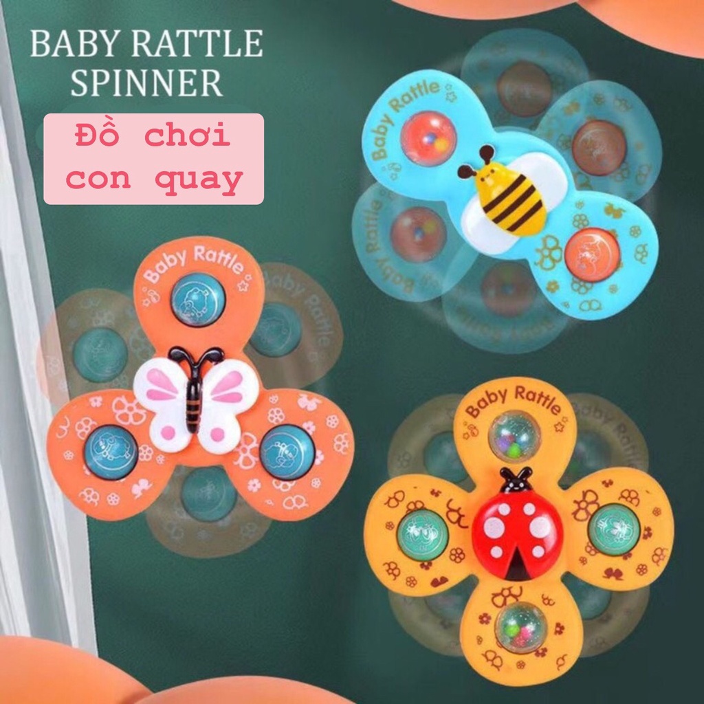 HÀNG HOT] Đồ Chơi Set 3 Con Quay Spinner Đồ Chơi Con Quay Hình Côn Trùng Cho Bé Năng Động Ham Học Hỏi