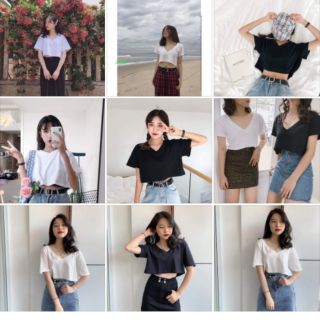 ÁO CROPTOP CỔ TIM
