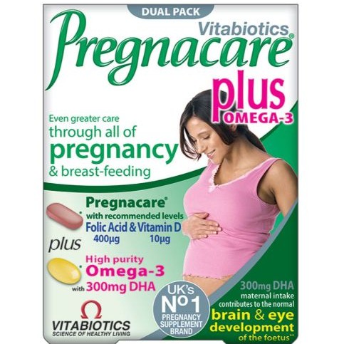 Viên Uống Bổ Sung Vitamin Và Khoáng Chất, Tăng Cường Sức Khỏe Cho Phụ Nữ Mang Thai Pregnacare Plus Omega 3 (Hộp 56 viên)