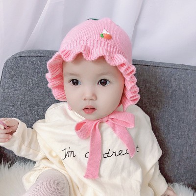 SET NÓN LEN KÈM KHĂN ỐNG BÈO DỄ THƯƠNG BÉ GÁI