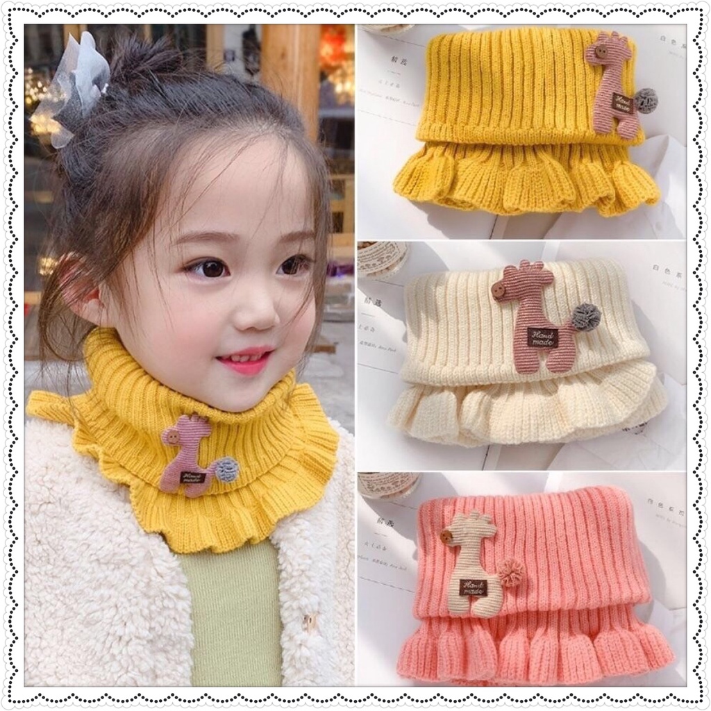 Khăn len quàng cổ cho bé hình hươu thời trang cao cấp giữ ấm cổ bé (3-10t)
