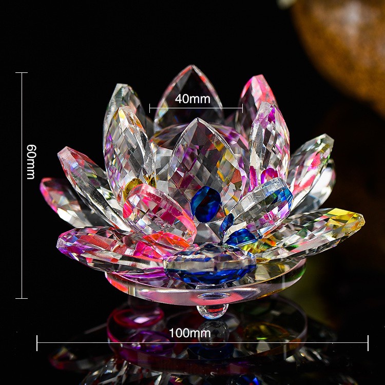Chân Nến Pha Lê Đế Nến Hình Bông Sen Thủy Tinh Bày Bàn Thờ