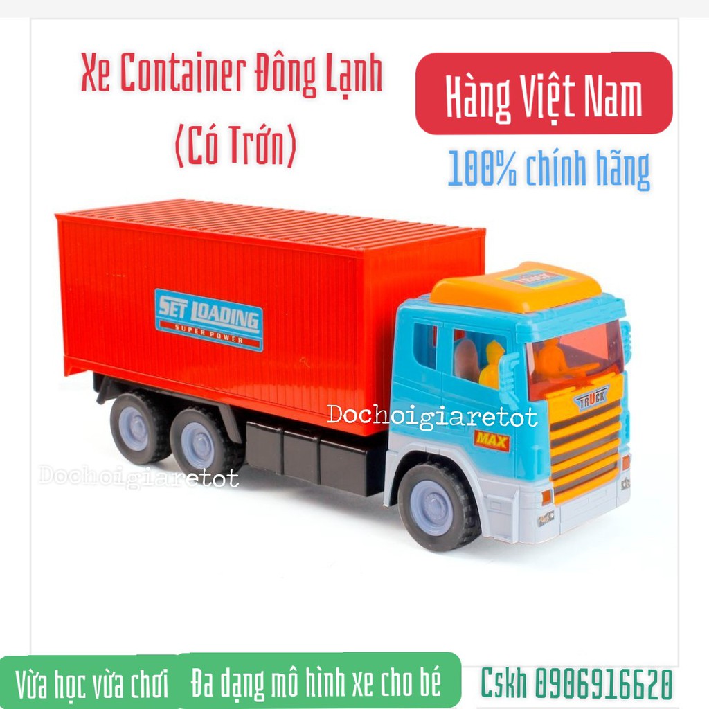 Đồ Chơi Xe Container Tải Hạng Nặng Có Trớn Hàng VN