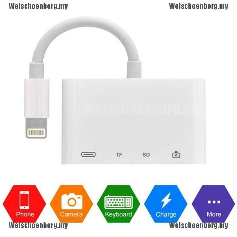 Đầu chuyển đổi đọc thẻ nhớ tf thiết kế 4 trong 1 có cổng usb tiện lợi