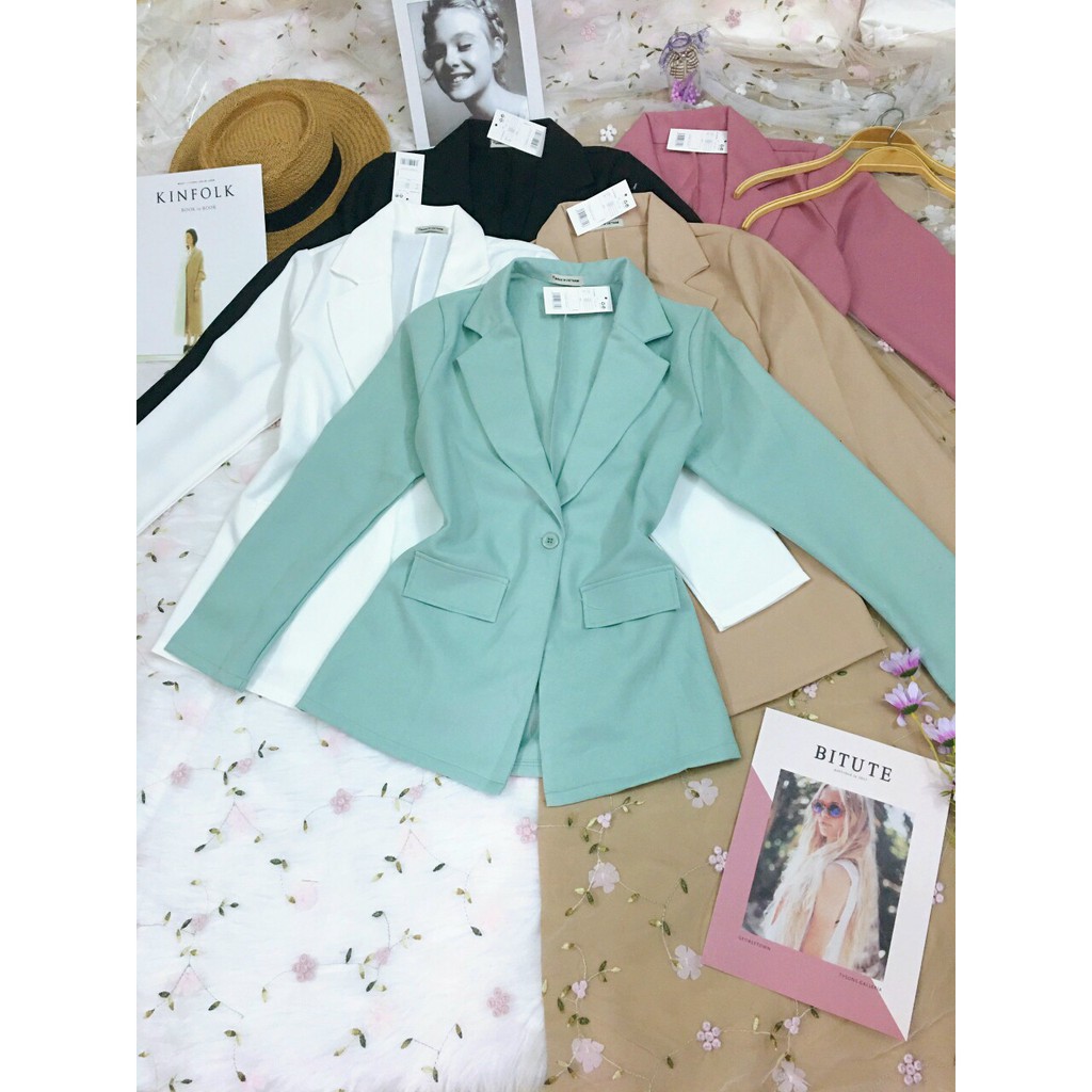 Sét áo vest + chân váy chữ a - trắng, hồng, xanh, đen, nu | BigBuy360 - bigbuy360.vn