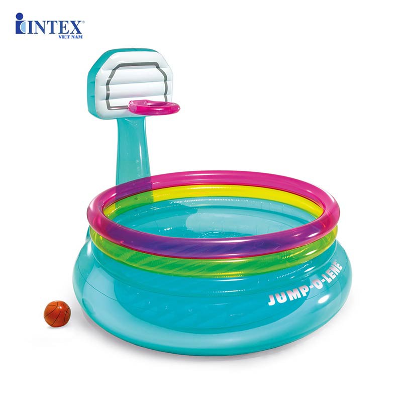 [LIFEMALL25015 - 12% đơn 250K] Nhà hơi banh nhún kèm ném bóng rổ INTEX 48265