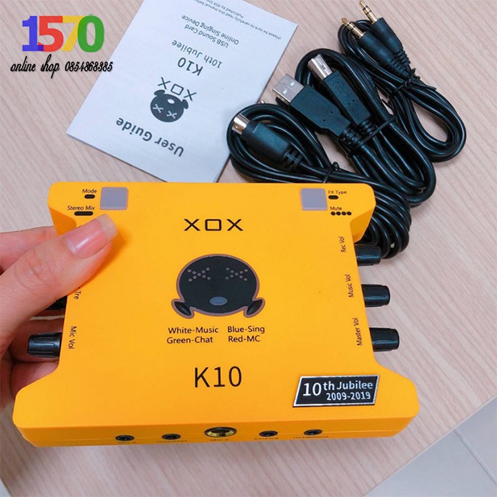 Sound card thu âm livestream XOX K10 10th Jubilee 🚛 FREESHIP 🚛 K10 2020 Phiên bản đặc biệt kỷ niệm 10 năm