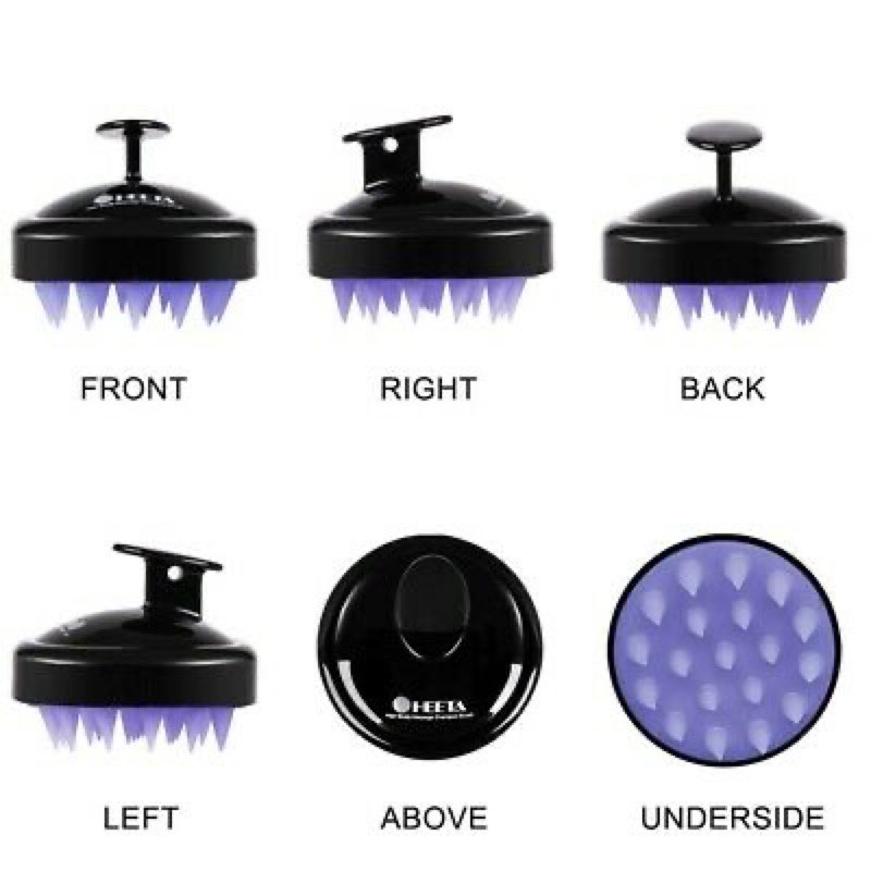 Lược gội đầu và kích thích da đầu 2in1 Heeta Hair Scalp Massager, Wet and Dry Shampoo Brush