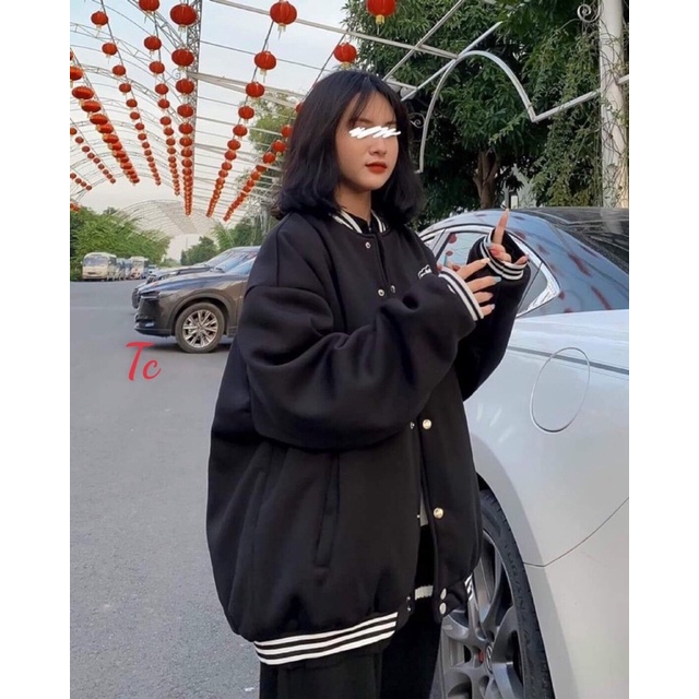[BÁN SỈ] Áo Khoác BOMBER Hình Mặt Người Ngộ Nghỉnh Chất Nỉ Ngoại Phom UNISEX