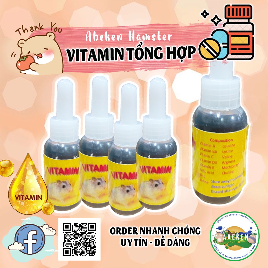 Vitamin dinh dưỡng vi lượng cho Hamster