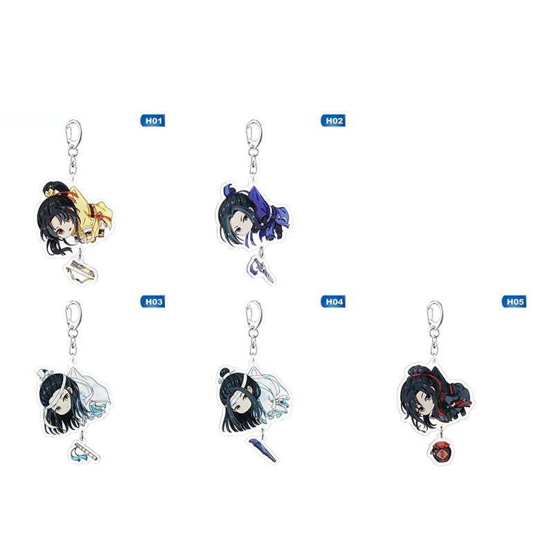 Tmdbyx Móc khóa trang trí hình nhẫn vật hoạt hình Mo Dao Zu Shi xinh xắn