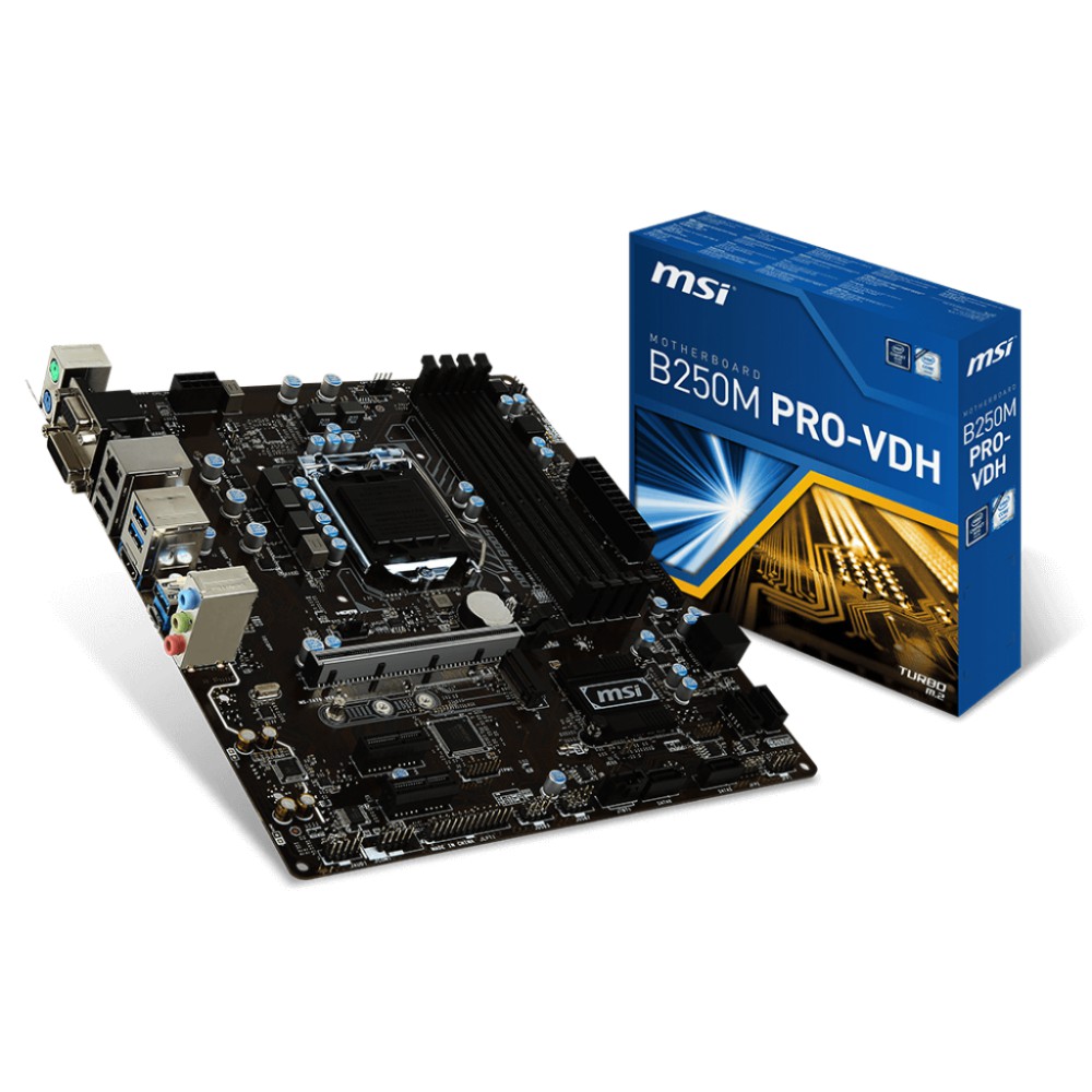 Main MSI B250M PRO-VDH nguyên zin, socket 1151 thế hệ 6,7 cũ