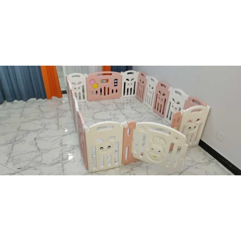 QUÂY CŨI NHỰA GẤP GỌN CHO BÉ MẪU CON THỎ TẶNG KÈM 100 BÓNG, 1 THẢM BẢO HÀNH 12 THÁNG