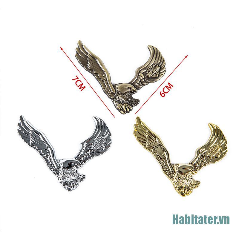 【Habitater】3D Metal Car Sticker Eagle Emblem Badge Auto Body Decals Motorcycle Car Decor