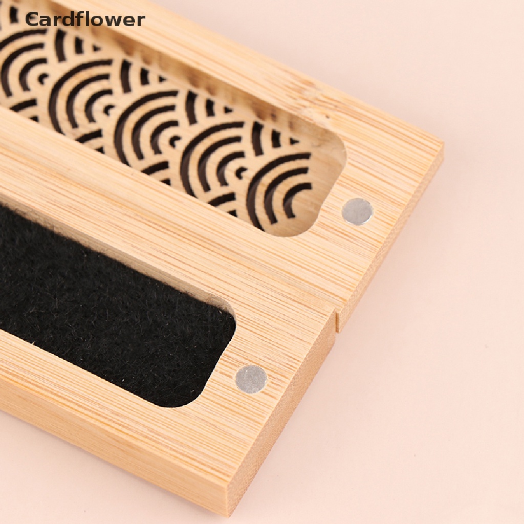 Hộp đựng đốt trầm hương bằng gỗ tre có ngăn đựng tro kiểu mới