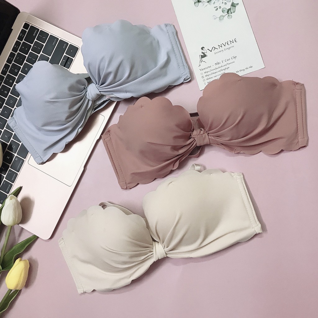 VANVENE ÁO LÓT / ÁO NGỰC SU ĐÚC CÁCH ĐIỆU HÌNH NƠ KHÔNG GỌNG NÂNG NGỰC AB602 | BigBuy360 - bigbuy360.vn