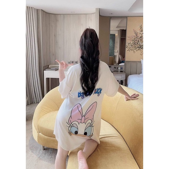 Đầm Váy Ngủ Sơmi Satin Lụa Hình Xinh