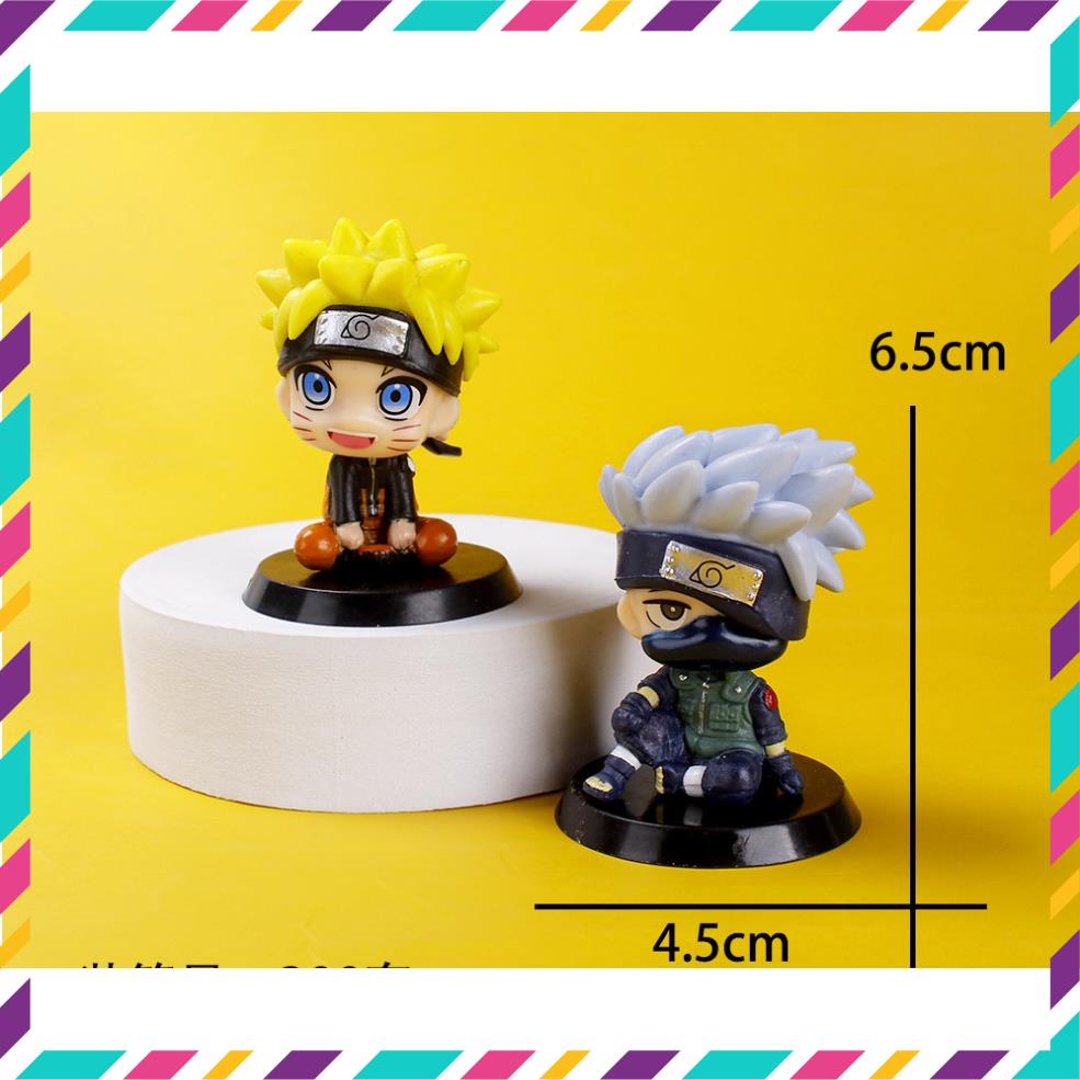 Mô Hình 2 Nhân Vật  Naruto, Kakashi ChiBi Siêu Đẹp, Cao 6,5 cm - Tượng figure
