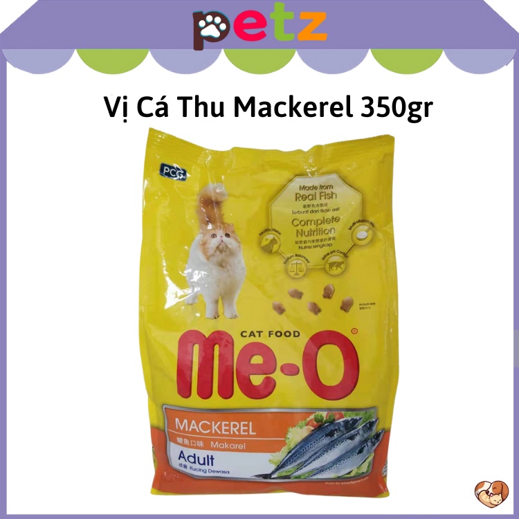 Thức ăn cho mèo Me-o Adult 350g Vị Cá Ngừ Hải Sản Cá Thu PETZ hạt cho mèo trưởng thành trên 12 tháng tuổi