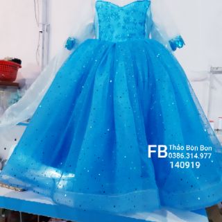 Váy elsa cao cấp cho bé
