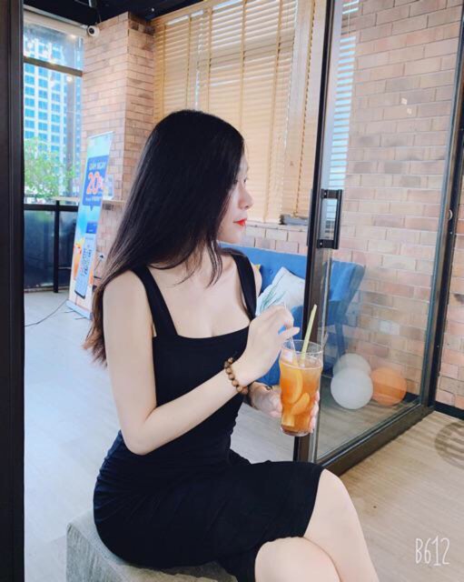 Đầm váy body dây vải dáng dài, chất thun co giãn FR376 - NhiNhiShop | BigBuy360 - bigbuy360.vn