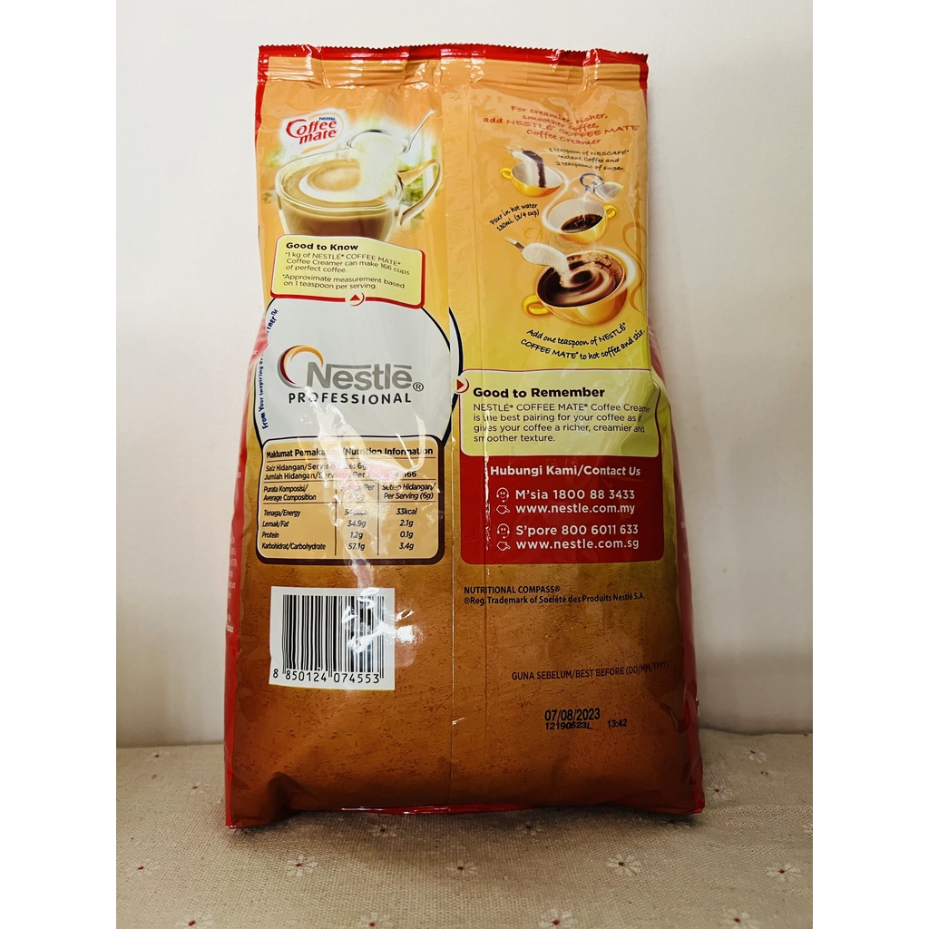 Bột kem pha cà phê Nestle Coffee Matte, nhập khẩu Malaysia, túi 1kg