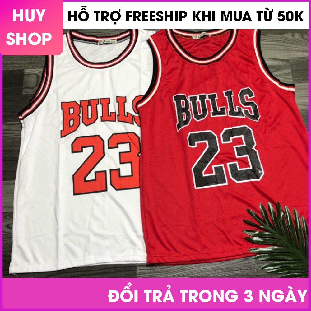 [VIDEO SP+ẢNH THẬT] Áo bóng rổ BULLS 23 Chất lưới - ÁO BA LỖ BÓNG RỔ < 75KG