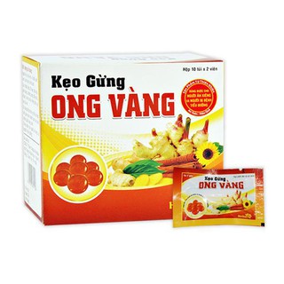 Kẹo Gừng Ong Vàng (Lốc 10 hộp x 10 túi x 2 viên)