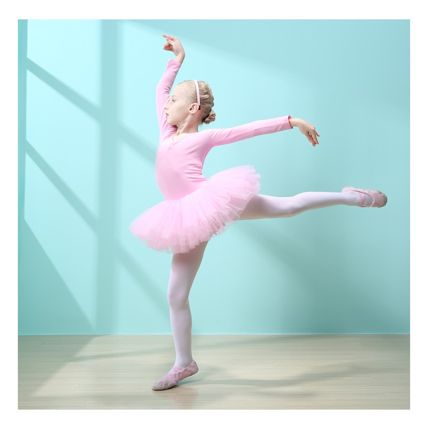 Váy múa ballet dài tay váy  Binnashi CVM0006