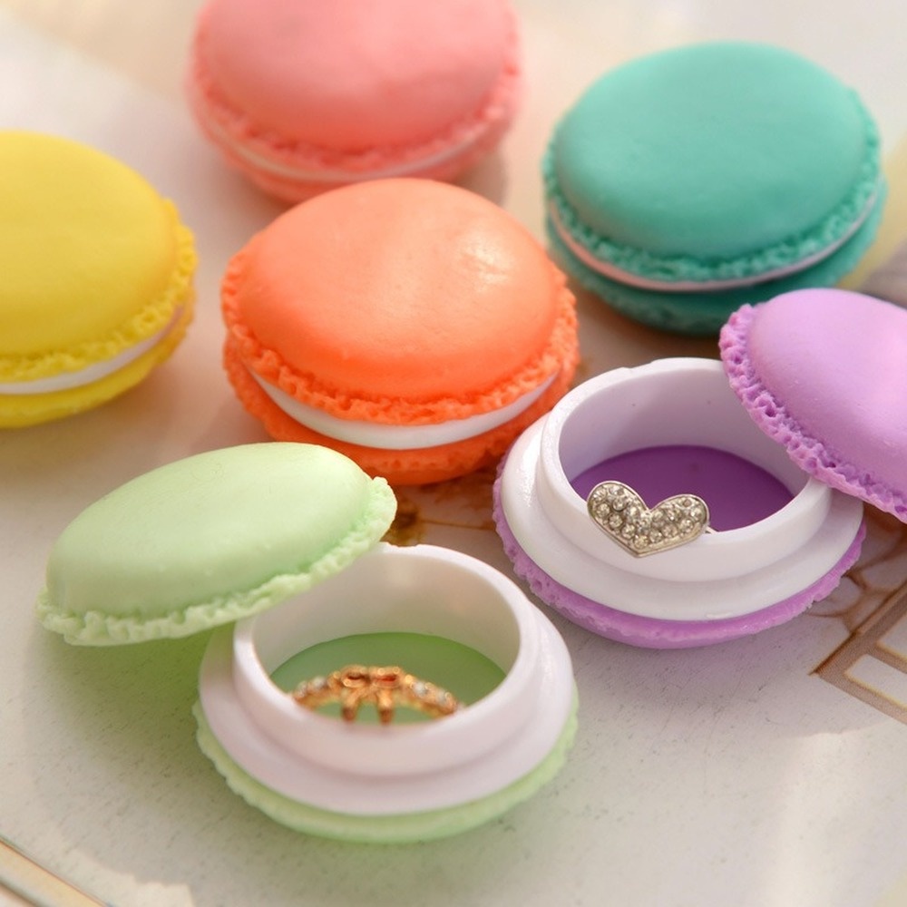 Hộp Đựng Trang Sức Mini Màu Macaron Dễ Thương Ốp