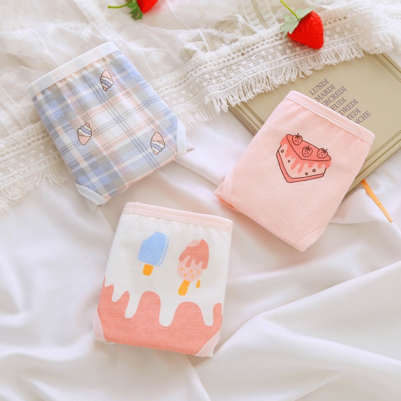 Quần Lót Nữ Họa Tiết Hoạt Hình, Quần Lót Cotton Nữ Viền Thun Ôm Trọn Vòng 2 ZANA BRA L211