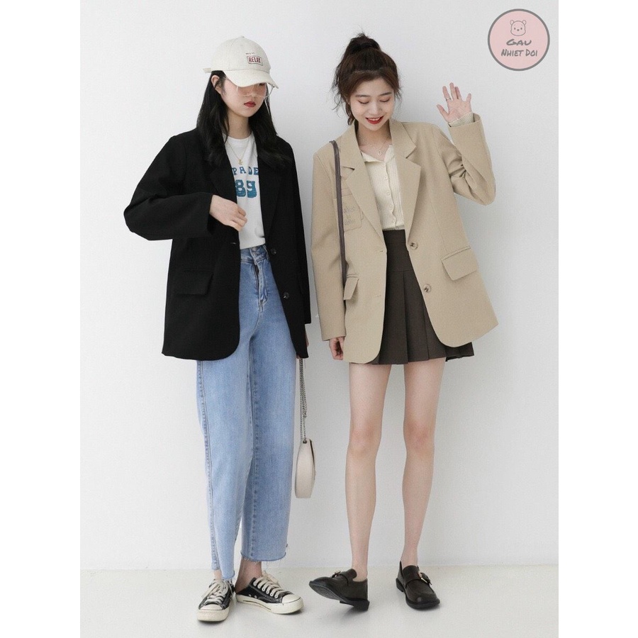 [Gấu Nhiệt Đới] Áo Vest Basic Kiểu Dáng Freesize Phong Cách Hàn Quốc