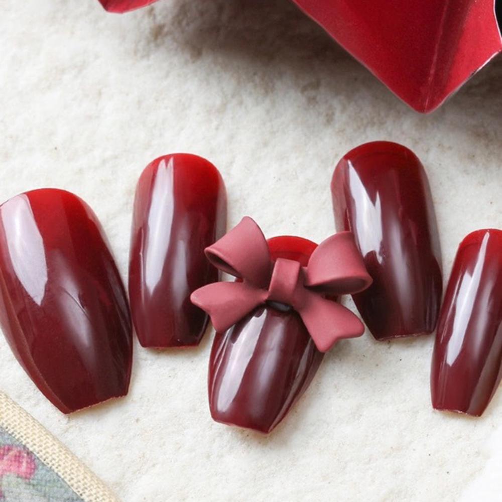 Phụ Kiện Nơ Đính Trang Trí Móng Tay 3D Xinh Xắn