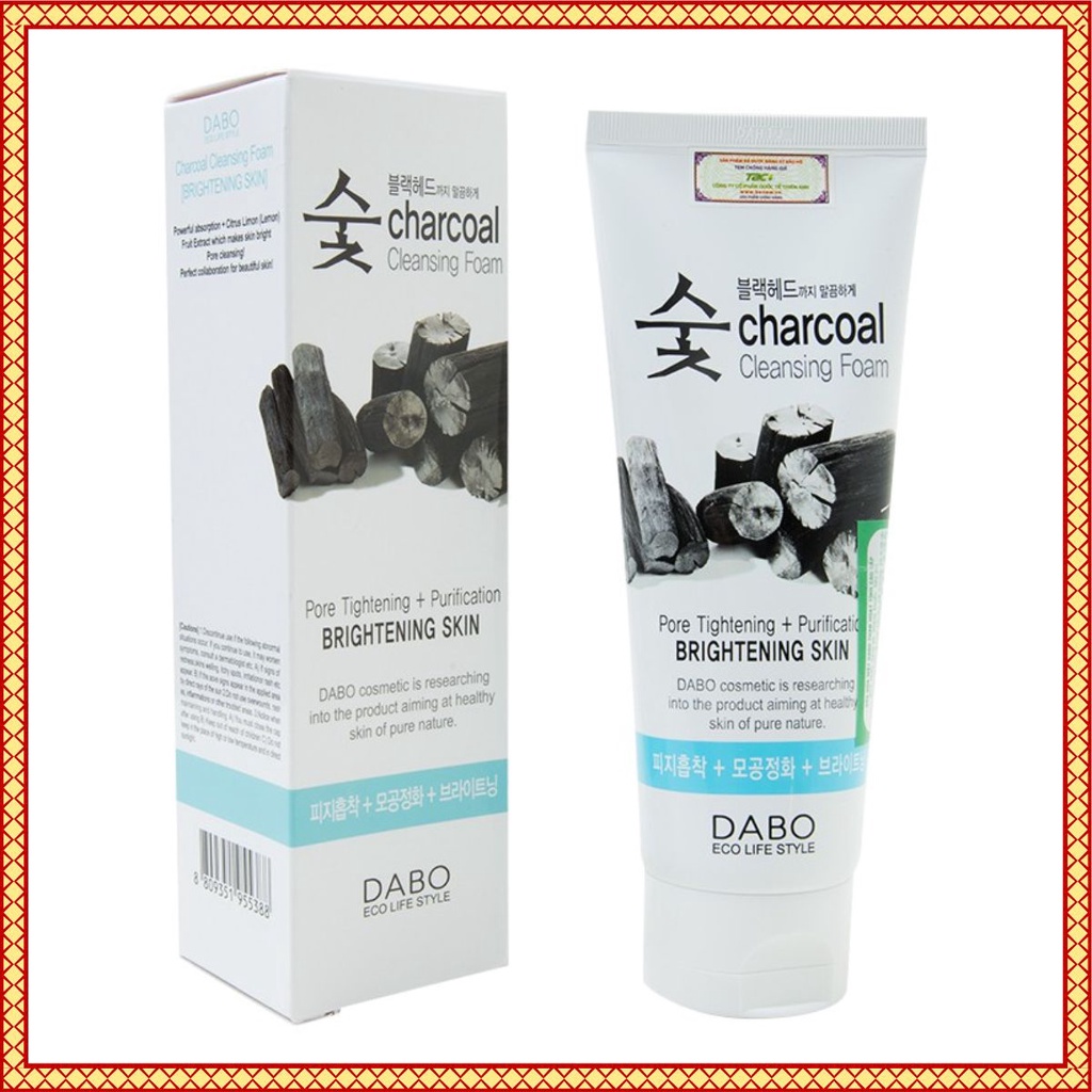 [Chính Hãng] Sữa Rửa Mặt Than Hoạt Tính Thải Độc DABO - 150ml Hàn Quốc