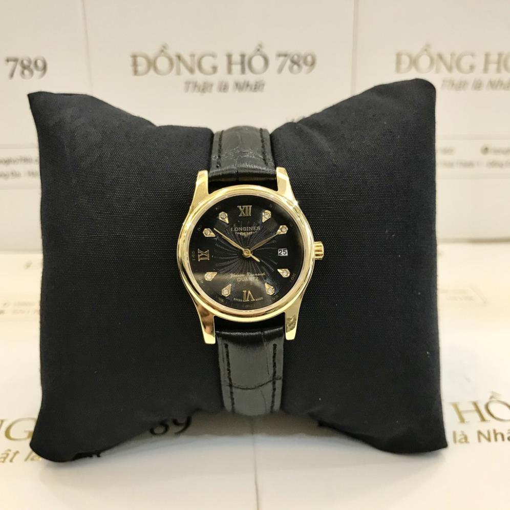 Đồng Hồ Nữ LongineS LG025 ĐEN Chống Xước, Chống Nước TUYỆT ĐỐI
