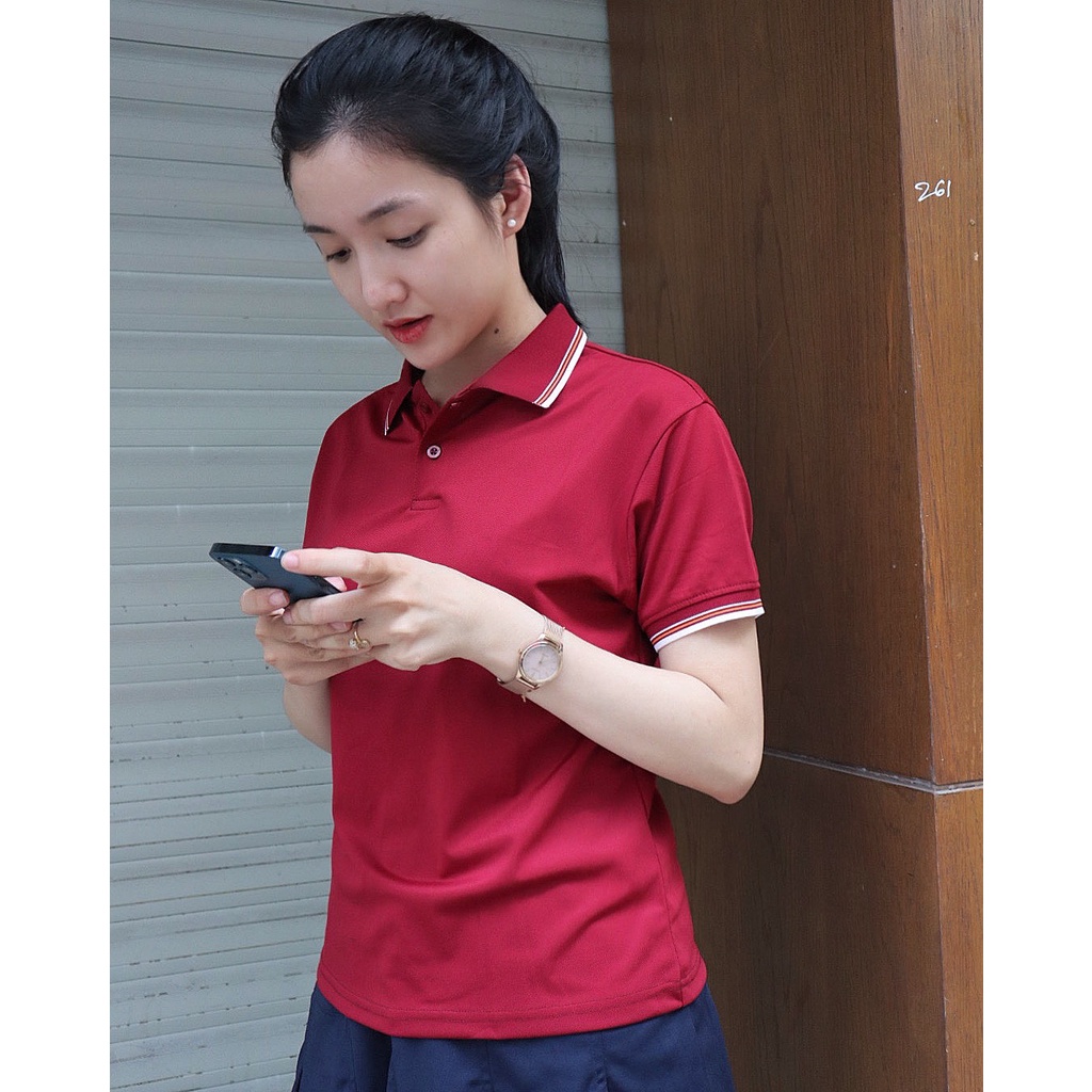 ÁO POLO BASIC NAM NỮ TOP TOP cổ bẻ vải cá sấu xịn. 2 MÀU ĐỎ