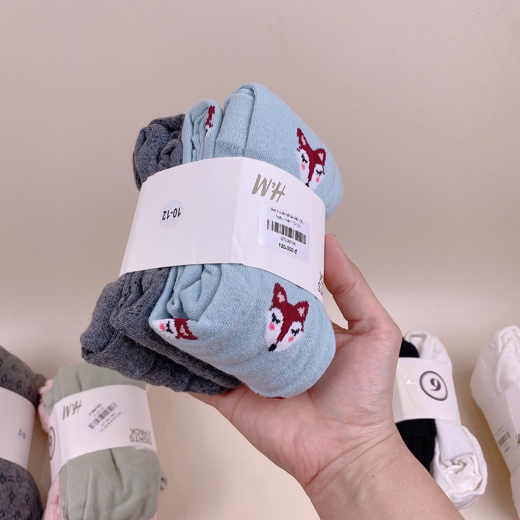 Set 2 quần tất len HM / Baby Gap trộn màu Bé gái 6m - 12y